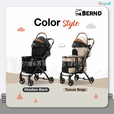 Bernd Wanda Pet, a two-tier pet stroller, premium design, lightweight, easy to fold, easy to carry.